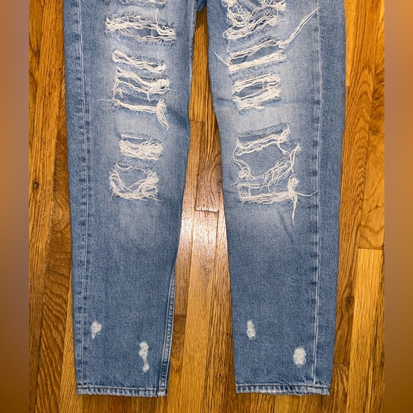 H&M &Denim Ripped Low-Rise Boyfriend Jeans (Size 2) - Picture 11 of 14